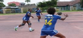 l'Equipe Handball dames de la RDC pendant une séance d'entrainement.