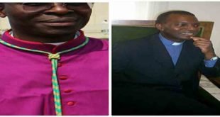 Mgr Jean Pierre Kwambamba évêque de et Mgr Donatien Bafuidinsoni