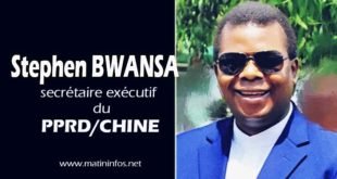 Stephen Bwansa - SE PPRD CHINE -