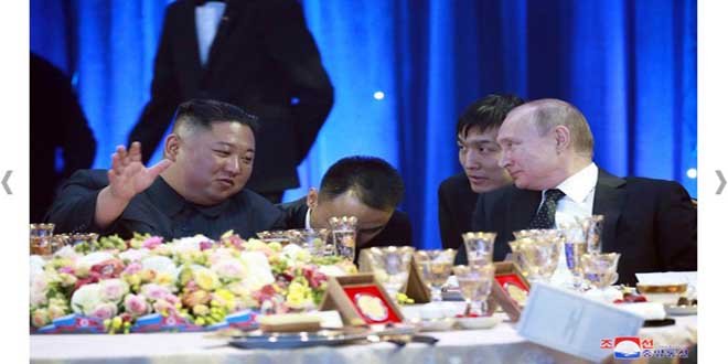 KIM JONG UN- Banquet offert par POUTINE