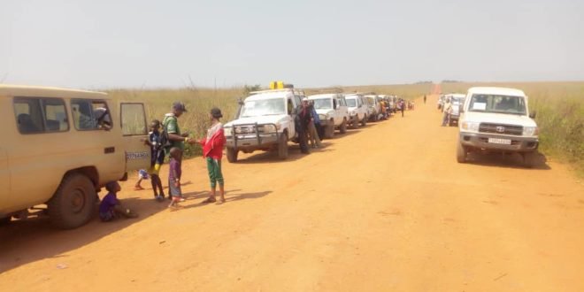 Convoie des expulsés d'Angola en route vers Kananga (Ph. OIM)