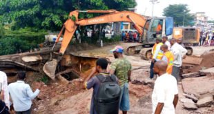 la chaussée reliant le pont Ndjili à la Tshangu en réhabilitation-