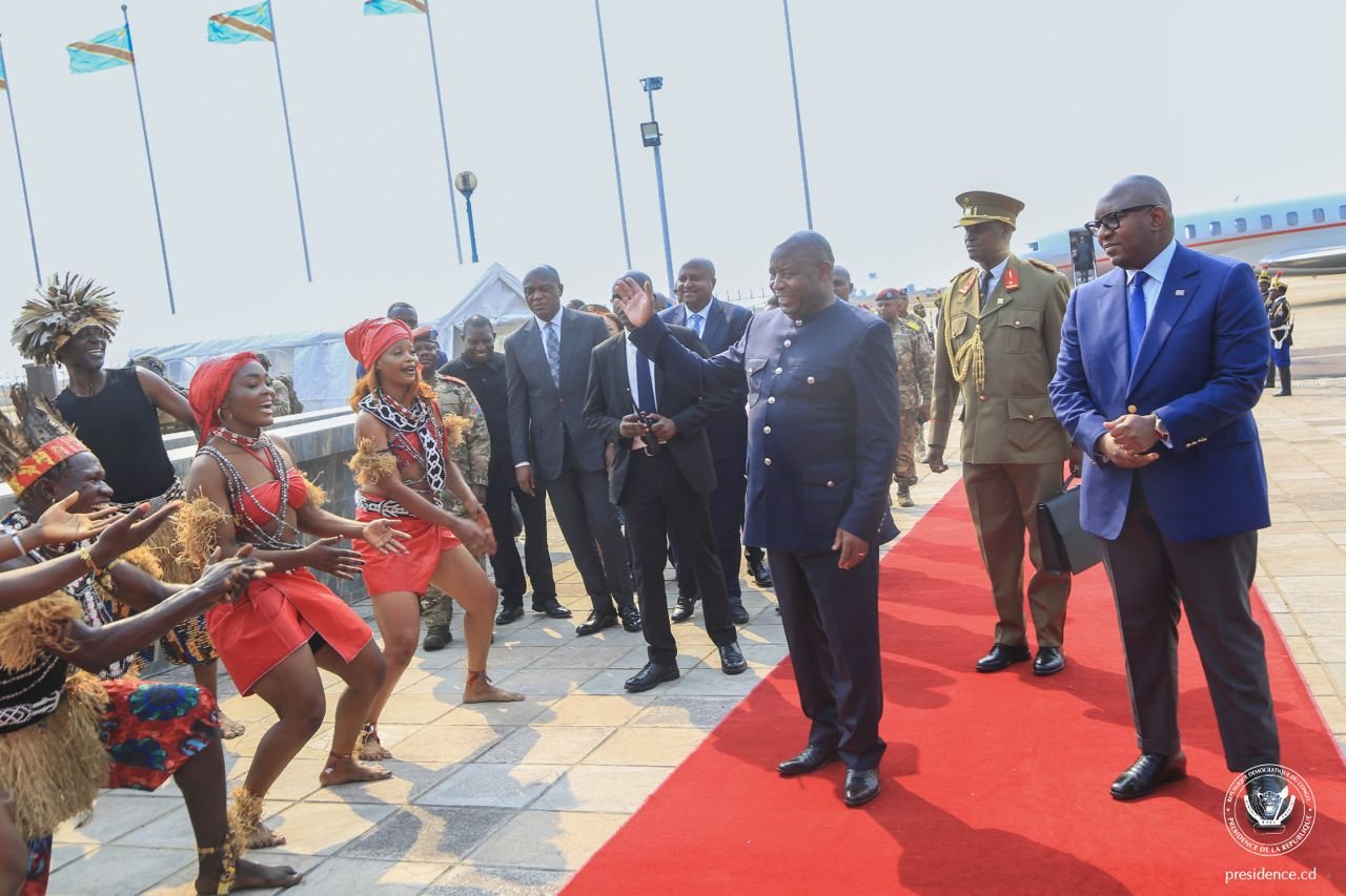 RDC: Le Président du Burundi Évariste Ndayishimiye en visite à Kinshasa