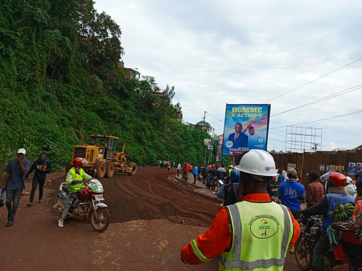 La réhabilitation de quelques entrées de la place de l'indépendance à Bukavu. Photo : Matininfos.net